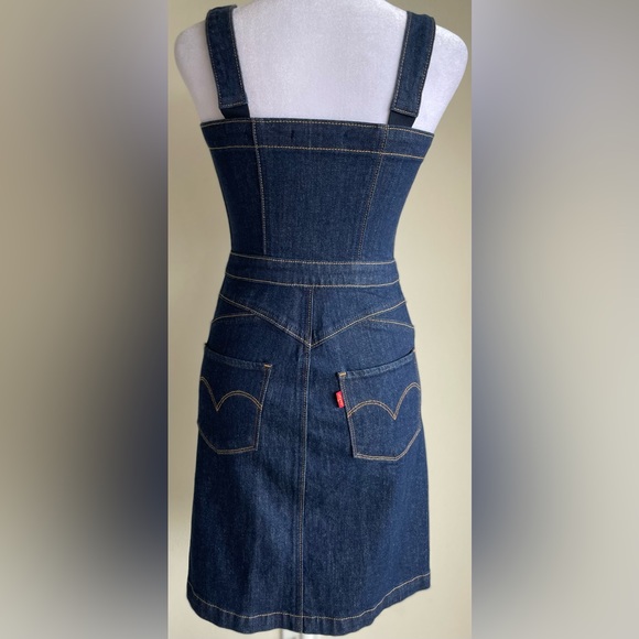 LEVI STRETCH FABRIC ZIP FRONT BODY CON - Picture 5 of 11